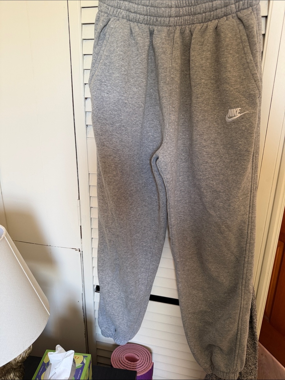 Nike Youth Heather Gray Fleece Joggers